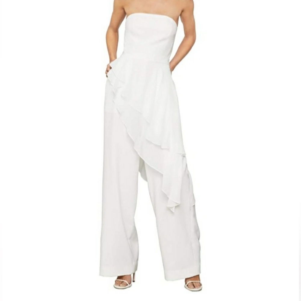 BCBGMaxAzria White Strapless Jumpsuit 🤍 CALLING ALL BRIDES 🤍🤍🤍